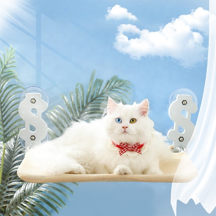 PVC Canvas Pet Seat Window Mounted Bed Cat Hammock With 4 Strong Suction Cupscat Hammock Cat Wall Shelves