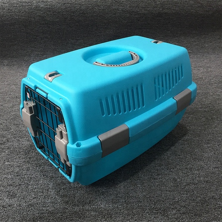 Airline Approved Portable Dog Carrier Crate Plastic Large Air Travel Kennel On Wheels Cat Pet Cages Houses