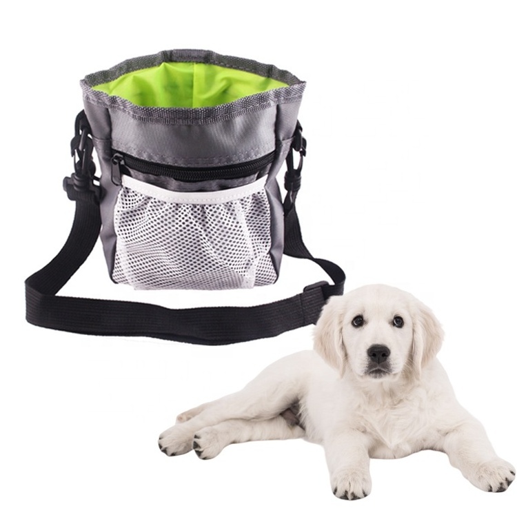 Outdoor Adjustable Treat Fanny Pack Pet Training Dog Walking Crossbody Bag With Dog Poop Bag Holder