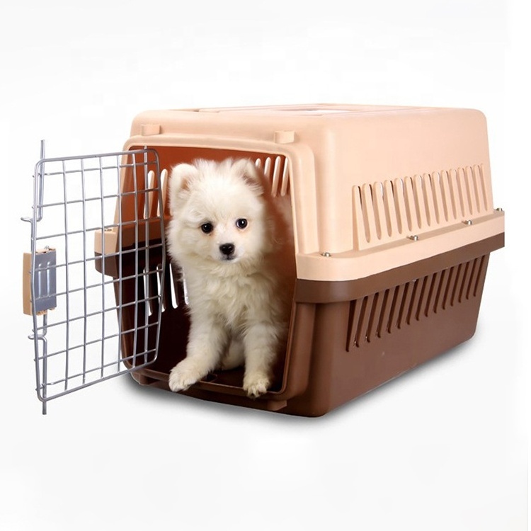 IATA Airline Approved  Plastic Pet Carrier Crate Travelling Cat Dog Kennel Outdoor