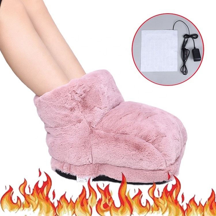 Adjustable Temperature Winter Warm Usb Electric Heated Boots Rechargeable Electrically Not Battery Heated Slippers Heated Shoes