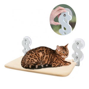 PVC Canvas Pet Seat Window Mounted Bed Cat Hammock With 4 Strong Suction Cupscat Hammock Cat Wall Shelves