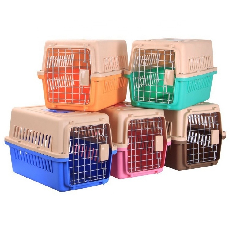 IATA Airline Approved  Plastic Pet Carrier Crate Travelling Cat Dog Kennel Outdoor