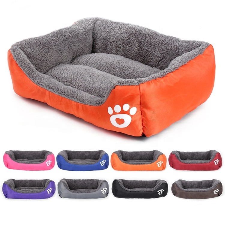 Upgrade Washable Comfortable Safety Pet Sofa Extra Firm Cotton Breathable Rectangle Nest Puppy Sleeping Bag Cushion Dog Bed