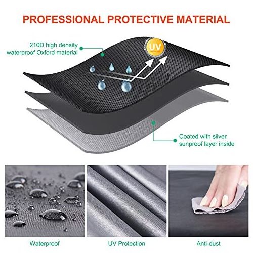 Parasol cover Oxford 420D fabric Waterproof for cantilever umbrella Zippered cover for 2.7 m to 3.4 m UV Resistant Anti-Fading