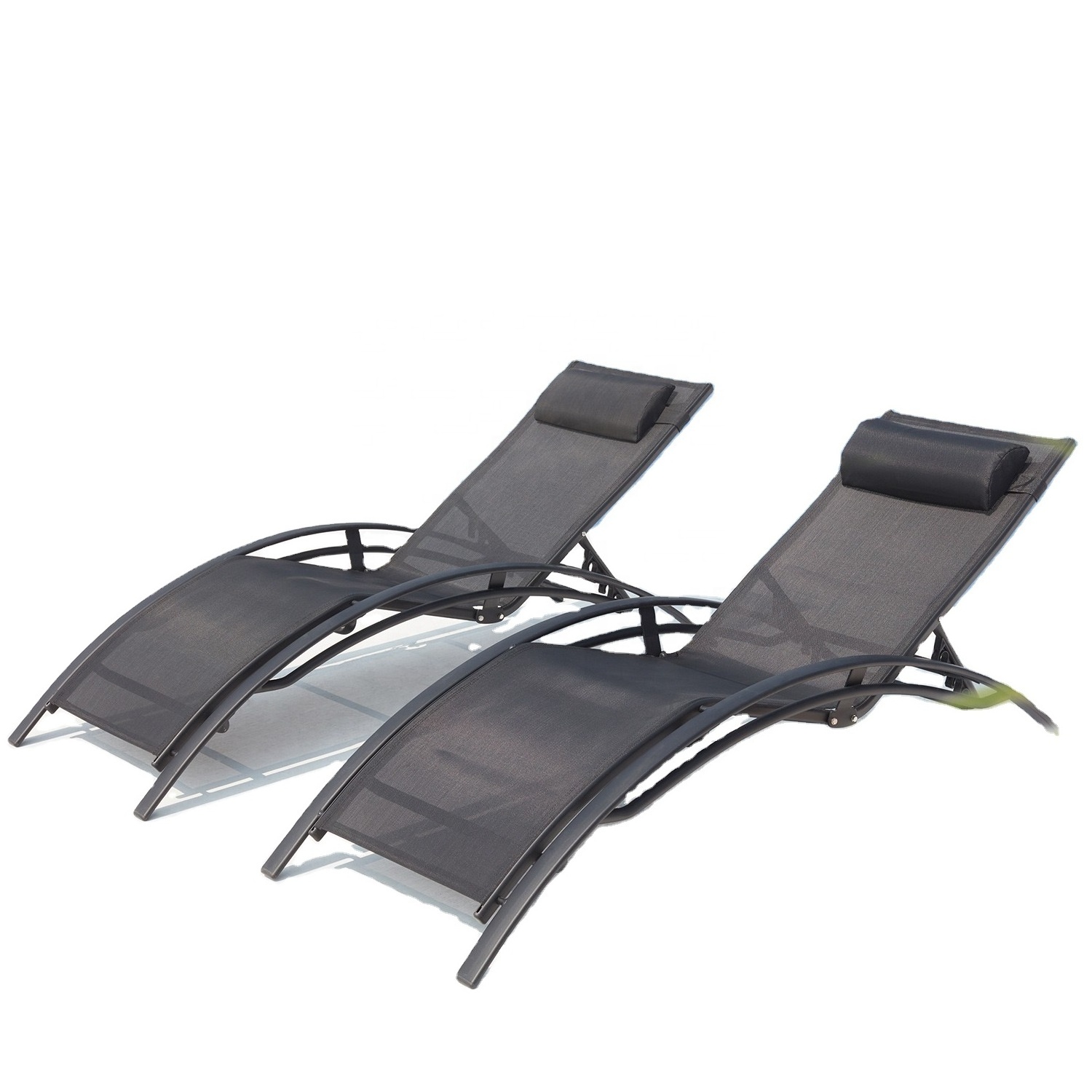 Mail Order Hot Selling Outdoor S-shaped Folding Sunbed Stackable Chaise Sunlounge Chair Mailorder