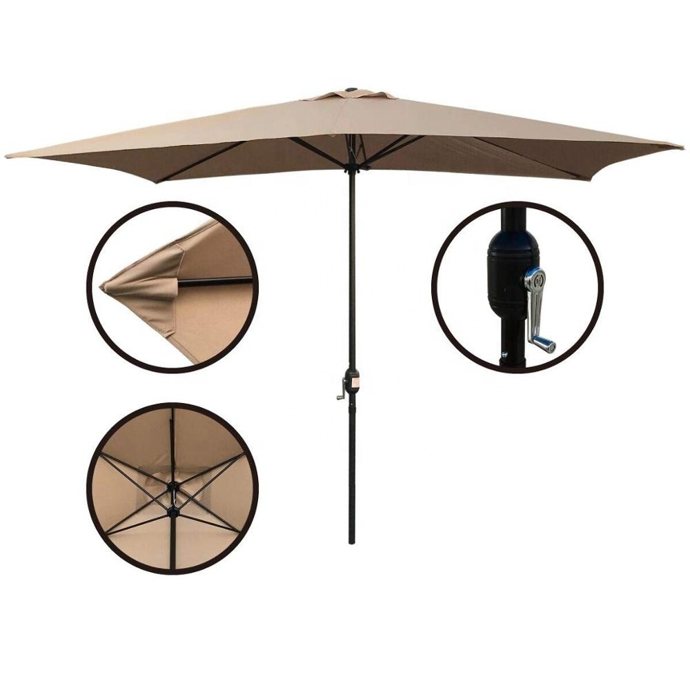 Promotional Waterproof Foldable Steel Aluminium Big Garden Patio Outdoor Umbrella