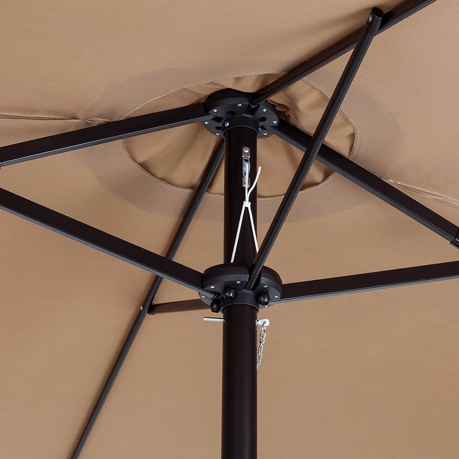 15ft outdoor twin patio parasol umbrella with crank