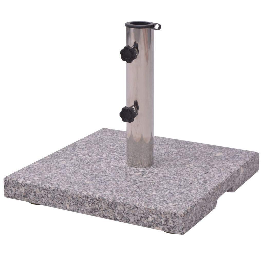 66LBS Patio Umbrella Granite Parasol Base Heavy Duty Stone Free Standing Base Outdoor Square Market sunshade Base Fit 1.5