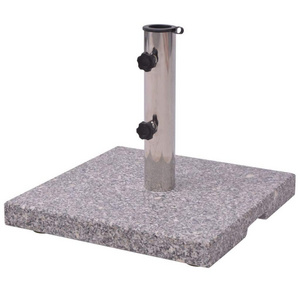 66LBS Patio Umbrella Granite Parasol Base Heavy Duty Stone Free Standing Base Outdoor Square Market sunshade Base Fit 1.5" Pole