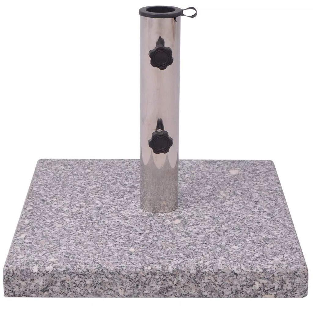 66LBS Patio Umbrella Granite Parasol Base Heavy Duty Stone Free Standing Base Outdoor Square Market sunshade Base Fit 1.5