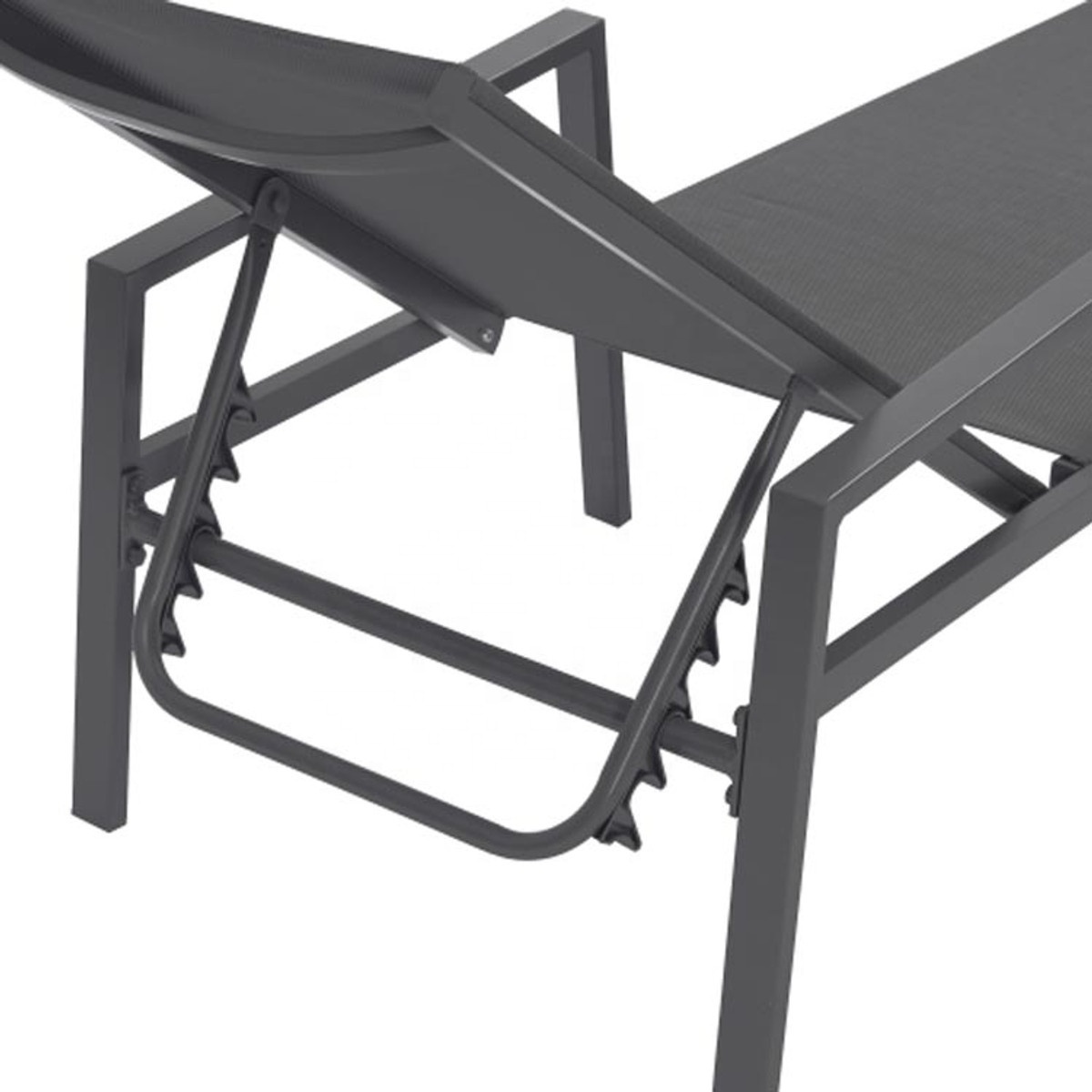 Aluminum Outdoor Reclining Chaise Lounge All Flat 5 Positions Patio Chaise Lounge Chairs with Armrests All Weather for Outdoor