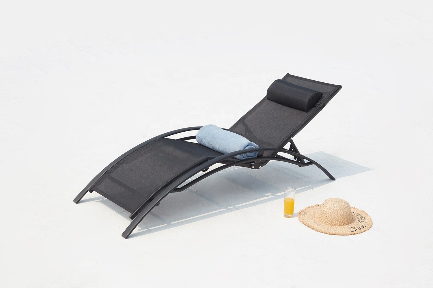 Mail Order Hot Selling Outdoor S-shaped Folding Sunbed Stackable Chaise Sunlounge Chair Mailorder