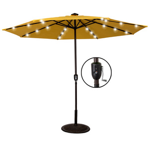 Uv Resistant Garden Balcony Patio 9Ft Solar Led Light Patio Umbrella With Usb Ports