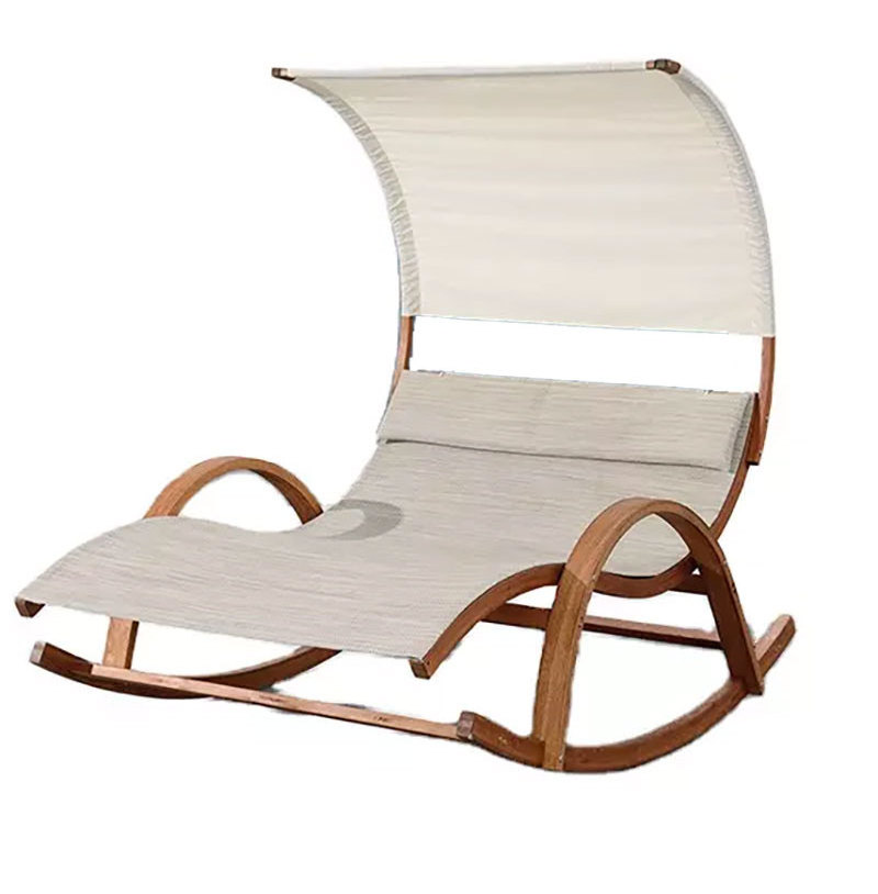 Double outdoor recliner Hanging Lounger outdoor beach rattan sunbed recliner chaise modern pool Lounge Chair bed recliner sofa