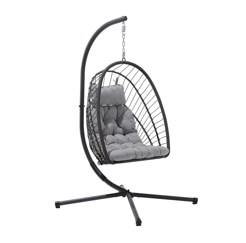 luxurious garden hammock hanging swing egg chair hanging with stand for adult egg chair swing