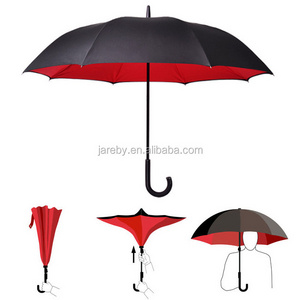 fashion custom double layer upside-down umbrella inverted