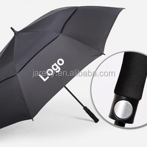 promotional outdoor double canopy windproof golf umbrella custom logo print