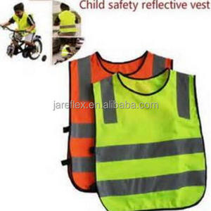 fluorescent yellow high visibility children reflective safety vest