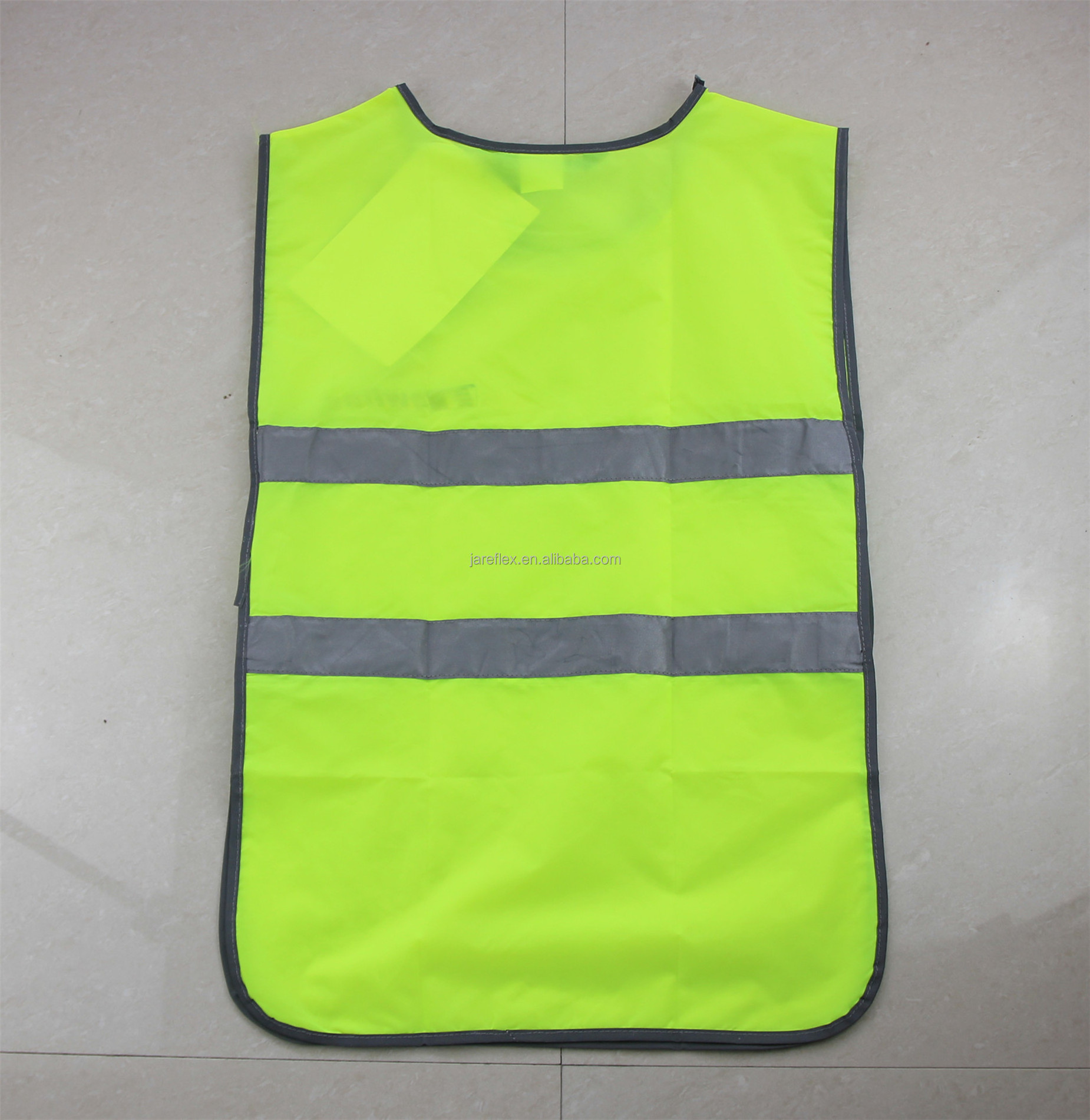 fluorescent yellow high visibility children reflective safety vest