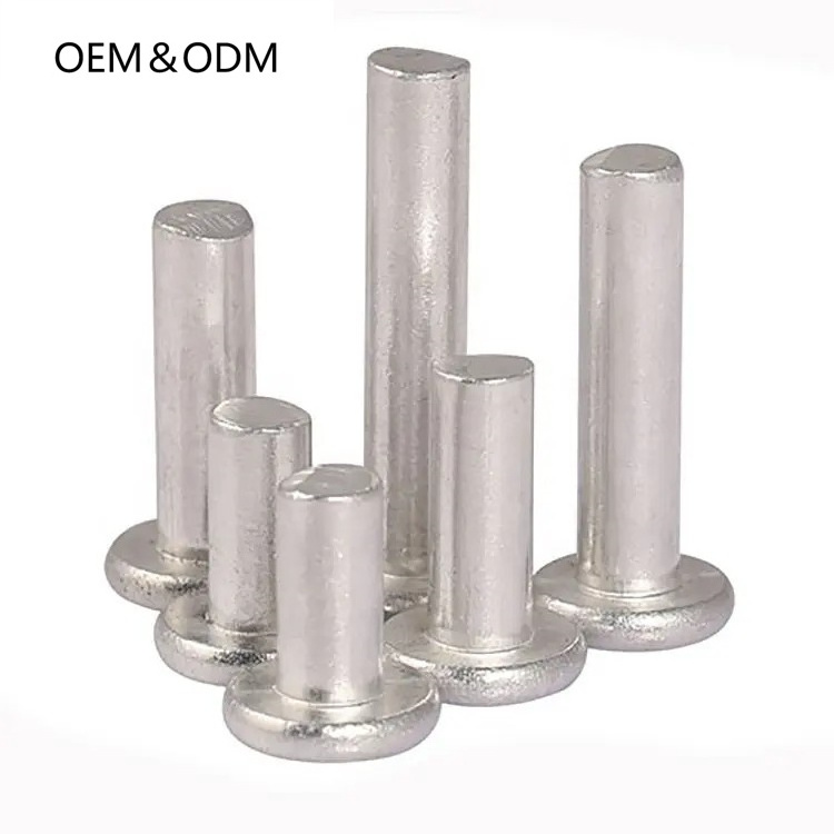 Product Manufacturer Round Head Solid Rivet Flat Countersunk Head Aluminum Rivet