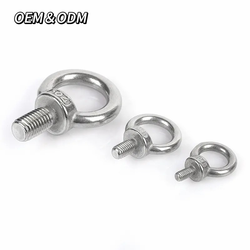 M3 M4 M5 M6 M8 M12 M24 Eyebolt Wholesale Galvanised Iron Eye Bolt Nut And 304 Stainless Steel Galvanized Eye Bolts