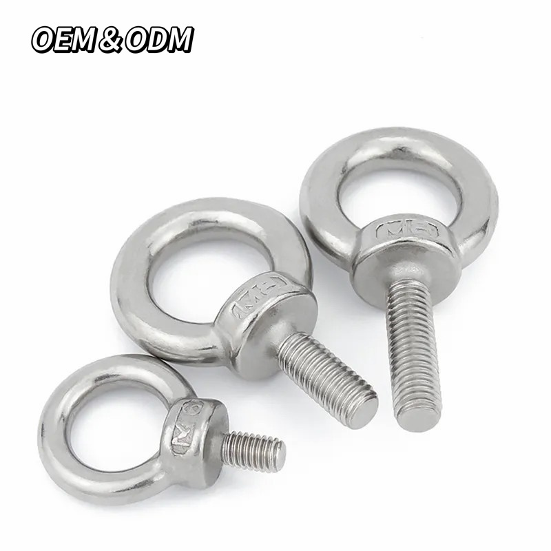 M3 M4 M5 M6 M8 M12 M24 Eyebolt Wholesale Galvanised Iron Eye Bolt Nut And 304 Stainless Steel Galvanized Eye Bolts