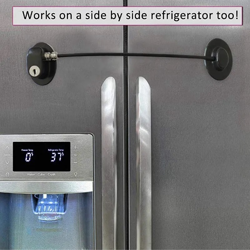 Refrigerator Lock for kids  Freezer Door Strong Adhesive Coded Fridge Safety Lock