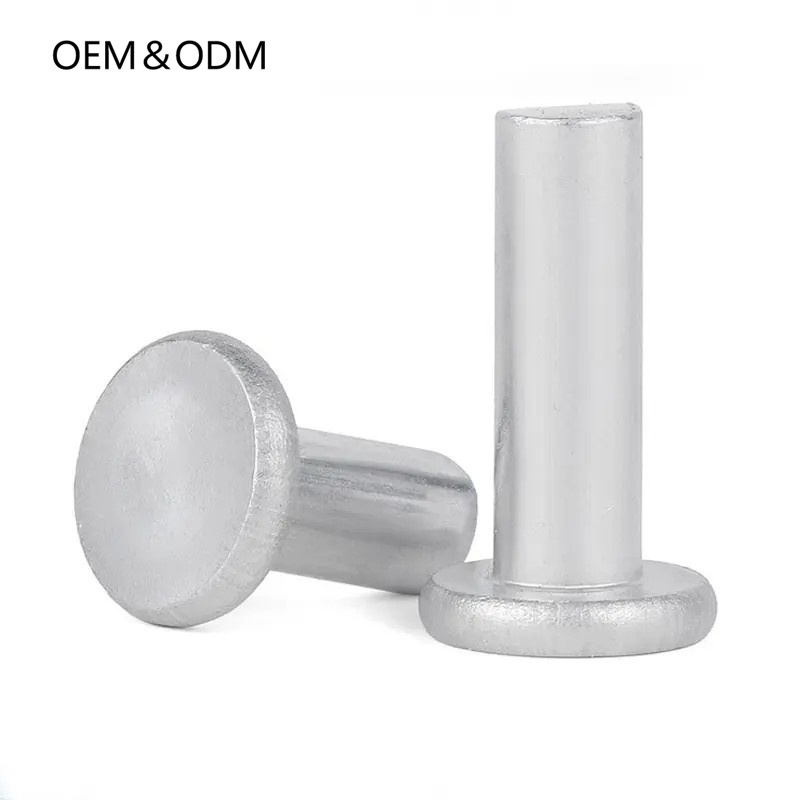 Product Manufacturer Round Head Solid Rivet Flat Countersunk Head Aluminum Rivet