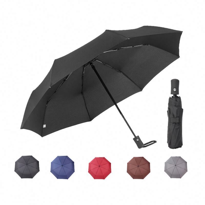 Customized size Low MOQ cost metal log handle folding umbrella