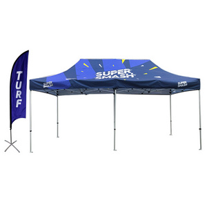 Custom Design Folding Party Tents 20X20  Pop Up Canopy Market Promotional Gazebo Trade Show Tent With Sides