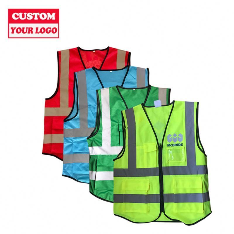 Wholesale Reflecting Cycling Breathable Traffic Vests Custom Multi-Color Worksite/ Road Work Safety Vest Women For Warning