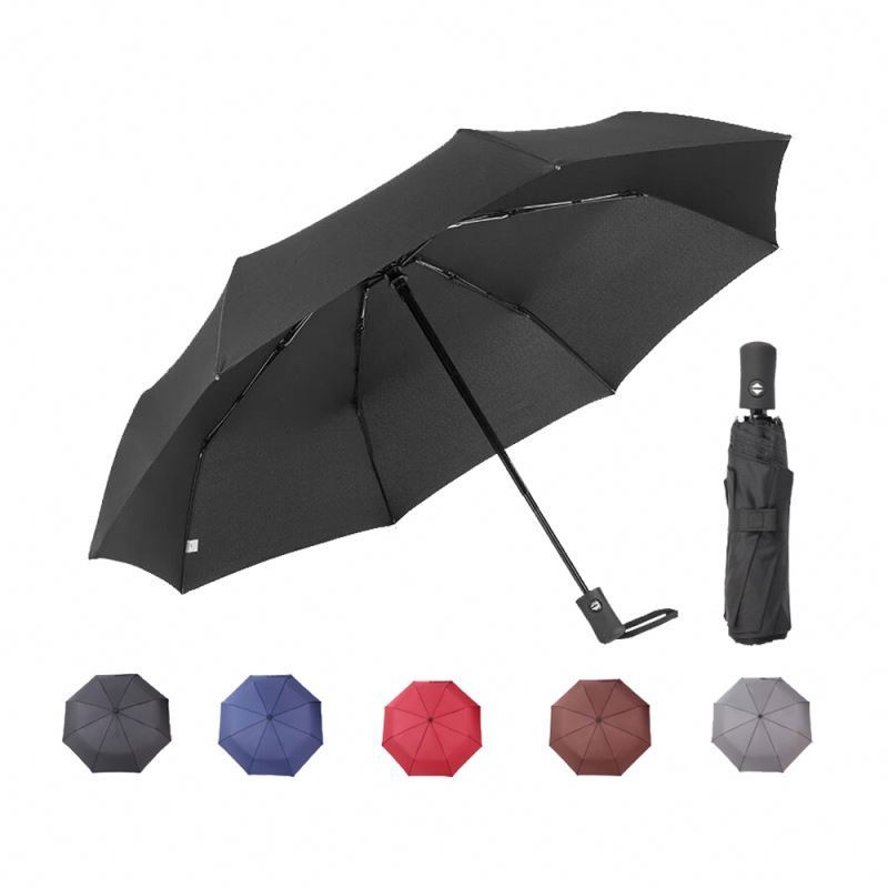 Fully Automatic Custom Three 190T Pongee Fabric Full Over Printing Design 2 Folding Chinese Umbrella