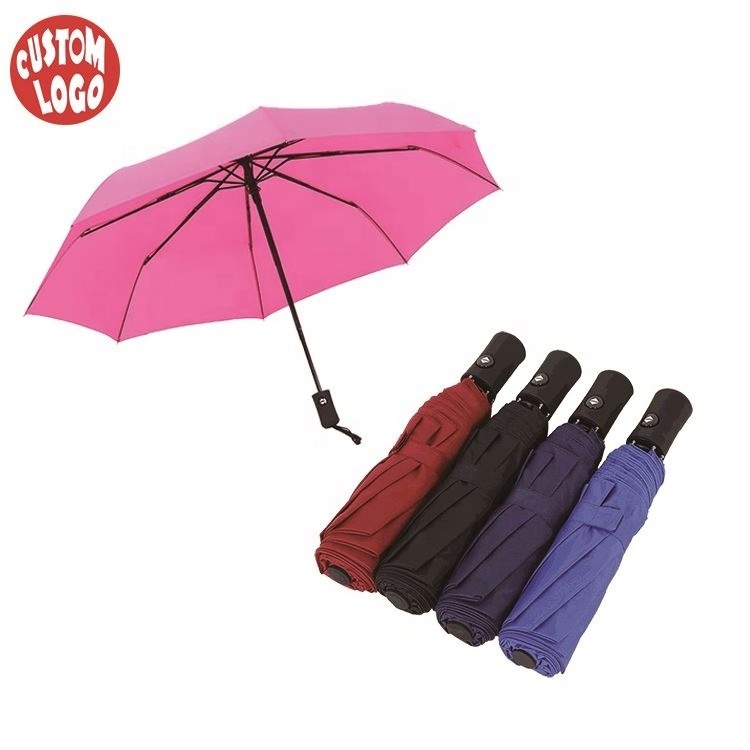 Portable Folded 5 Folding Umbrella  21 Inch Custom Travel Automatic Folding Umbrella Logo Custom