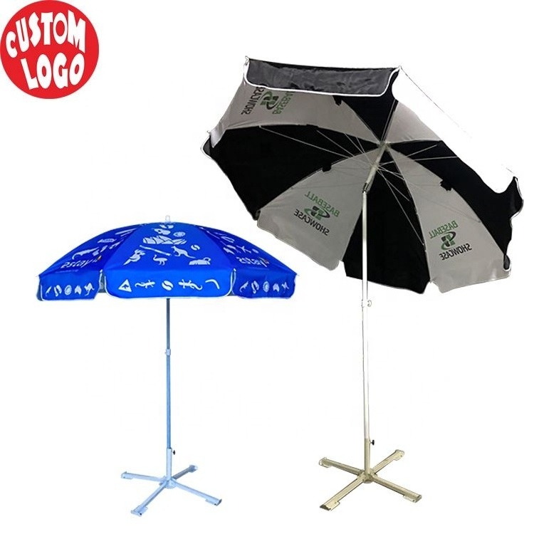 Big Size Advertising Umbrella Uv Coating Outdoor Sun Beach Umbrella With Logo Print Inflatable Beach Chair And Umbrella Set