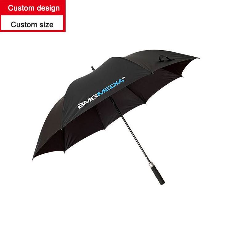 Custom Wind Proof Waterproof Big Extra Large Oversize Double Canopy Vented Windproof  Fibreglass Golf Umbrella