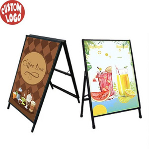 Wholesales Outdoor Street Path Heavy Duty Slide-In Sidewalk Poster Sign Stand