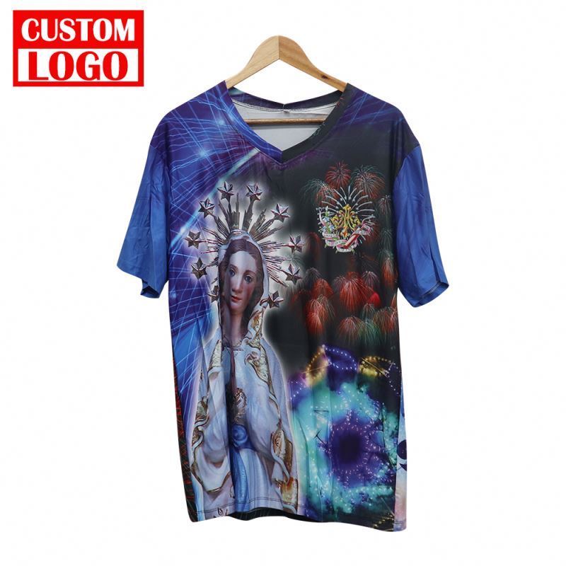 Sublimation Team Worker Quick Dry Sport Running DIY Logo Heat Transfer Bleached Sublimation Shirts