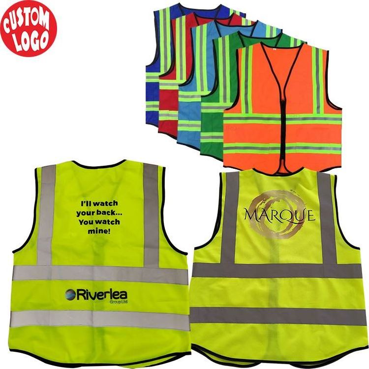 Factory Price Custom High Visibility Fluorescent 100% High Visibility Polyester Fabric Safety Working Vest