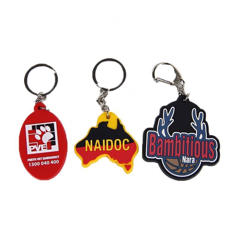 Custom Shaped Logo Cheap 3D 2D Soft Pvc Key Chain Pvc Keychains Reflective Pvc Keychain