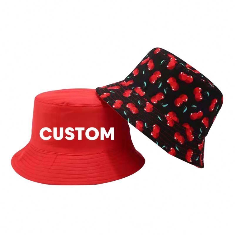 Reversible Allover Printed Blank Corduroy Plain Print Logo Custom Sublimated Bucket Hats