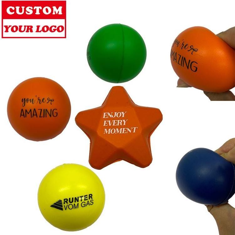 2023 Hot Sale Stretchy Rubber Novelty Stress Relief Toys Kids Adults Antistress Pu Squeeze Toys Ball  Antistress Ball