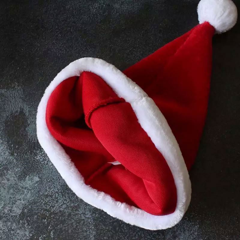 Customized Design Colorful High quality plush dancing santa hat