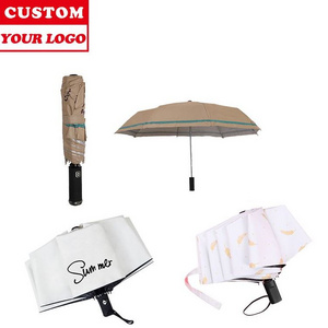 Custom printed logo and color Low MOQ cost portable umbrella