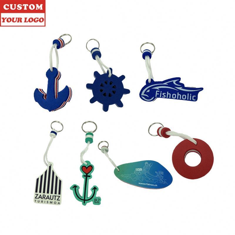 Cylindrical printed logo boat 3d Plastic Foam 3d plastic foam eva small mini croc shoe keychain