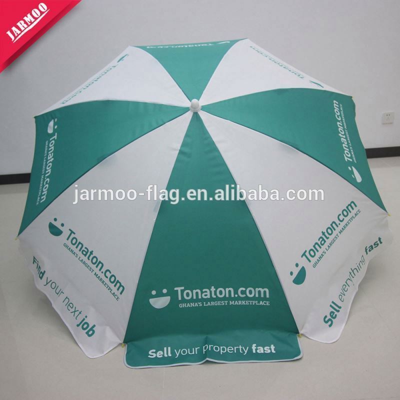 Promotional Display Factory Promotional Large Windproof Folding Beach Umbrella