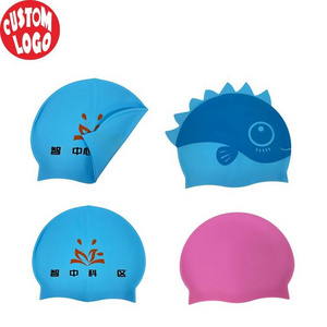 Personalized design Silicone Bathing Cap with Customized Logo fabric swimming cap