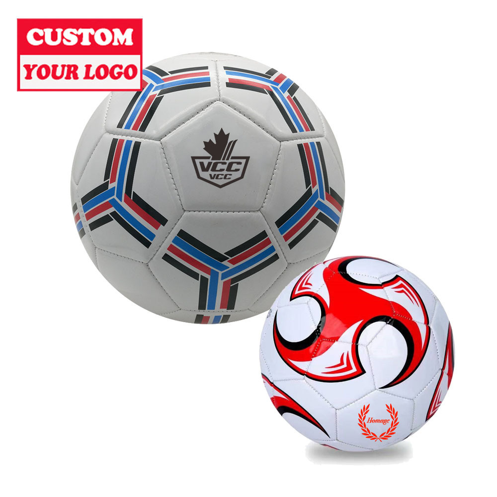 Quality Print Thermal PU PVC TPU Training Soccer Ball Machine Stitched Outdoor Sports Custom Logo Design Size 2/3/4/5# Football