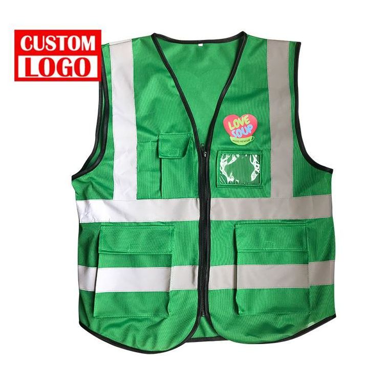 Engineer Construction With Logo mesh safety reflective multi-pocket practical industry safeti vest