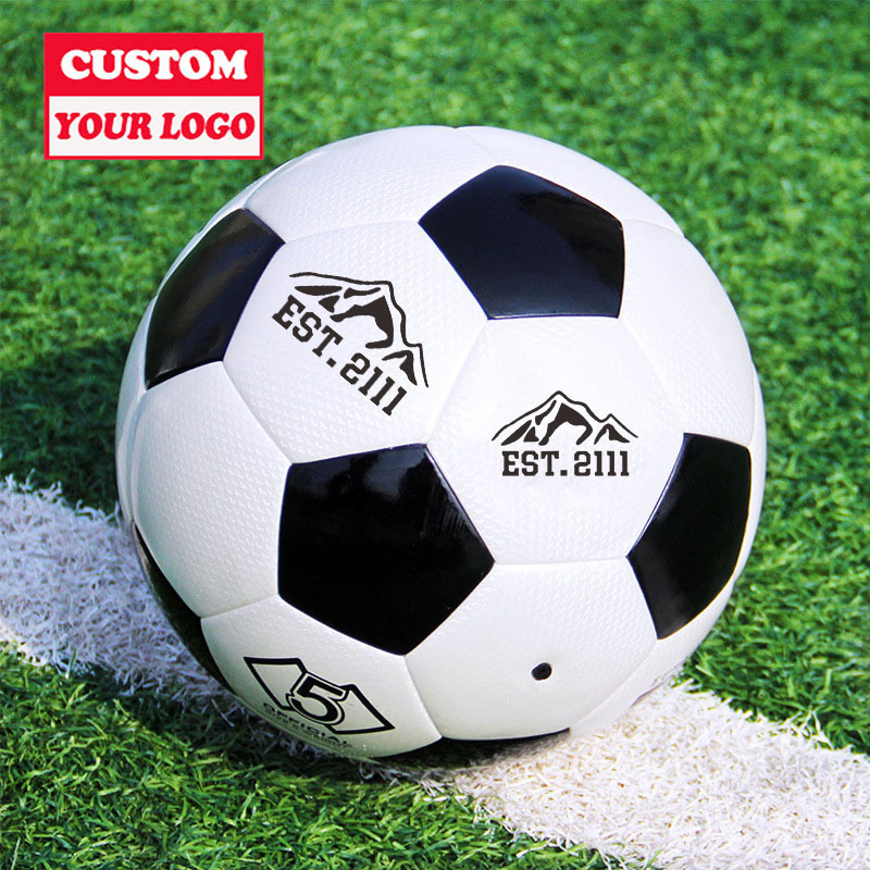 Quality Print Thermal PU PVC TPU Training Soccer Ball Machine Stitched Outdoor Sports Custom Logo Design Size 2/3/4/5# Football